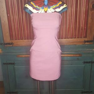 Sexy strapless mini dress with pockets